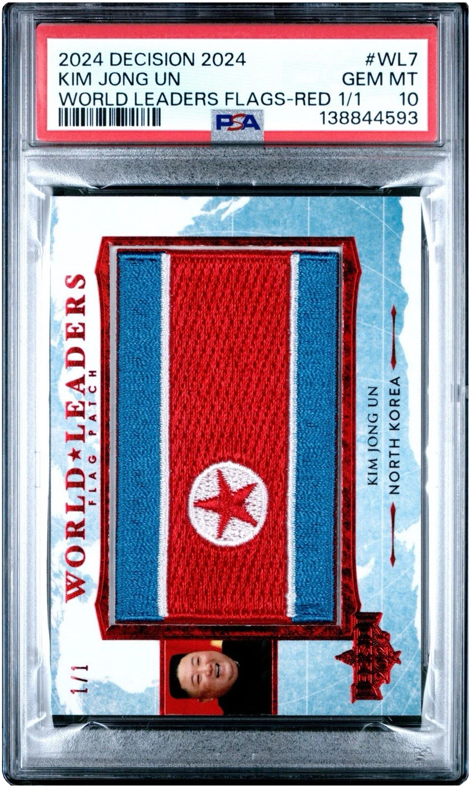 Decision 2024 Kim Jong Un — World Leaders Flags · PSA 10 front